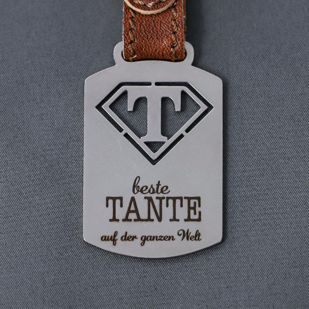 🦸‍♀️ "Beste Tante" Anhänger Für die Superheldin in Deiner Familie
