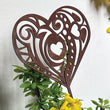 Steelmonks-Metallschild,Blumenherz. Blume Wanddekoration erhältlich in verschiednen Größen und Farben.