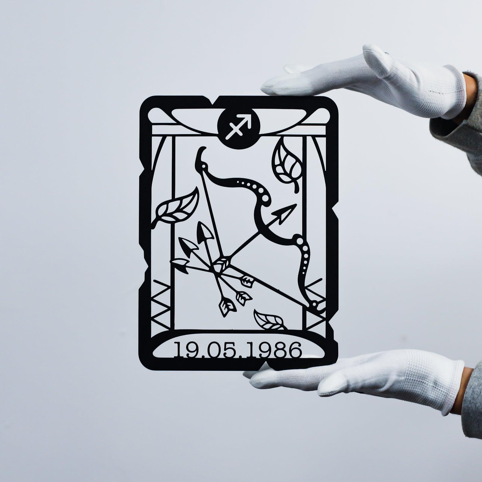 Steelmonks-Metallschild,Tarot Karte, Schild. Sternzeichen Schild Wanddekoration erhältlich in verschiednen Größen und Farben.