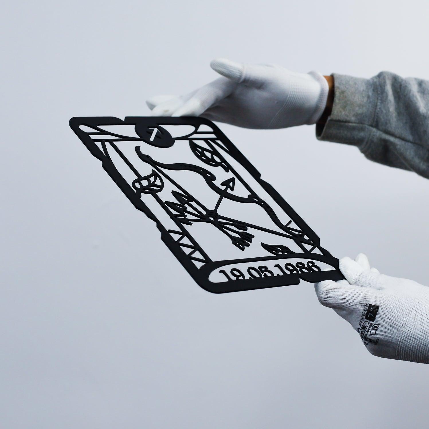 Steelmonks-Metallschild,Tarot Karte, Schild. Sternzeichen Schild Wanddekoration erhältlich in verschiednen Größen und Farben.