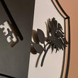 Steelmonks-Metallschild,Modernes Wappen. Wappen Wanddekoration erhältlich in verschiednen Größen und Farben.