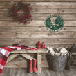 Steelmonks-Metallschild,Weihnachtliches Hausschild. Weihnachtsschild Wanddekoration erhältlich in verschiednen Größen und Farben.